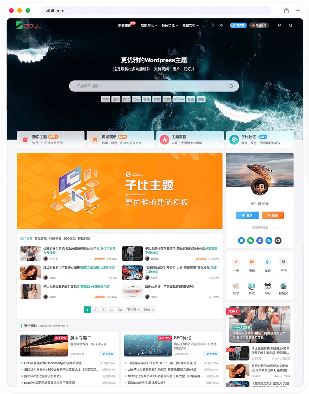 PC 端首页展示
